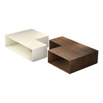 Putney Jigsaw Coffee Tables // Walnut + Glossy Almond (Natural Oak + Matte Beige)