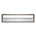 Beckenham 79in. Media Console // Glossy White + Walnut