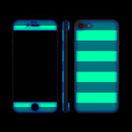 Glow Gel Combo // Nautical Striped + Neon Red (iPhone 7)