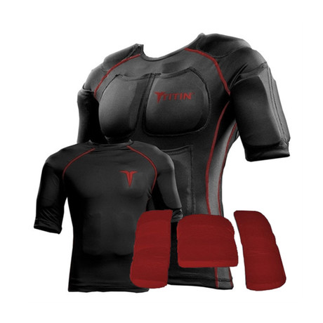 Titin Force 20 lb Shirt System // Midnight Black + Red Accents (S)