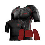 Titin Force 20 lb Shirt System // Midnight Black + Red Accents (2XL)