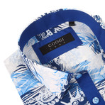 Design Dress Shirt // White + Blue (S)