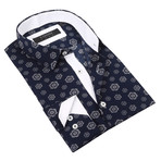 Mercer Dress Shirt // Navy + White (L)