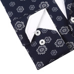 Mercer Dress Shirt // Navy + White (L)