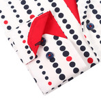 Dot Dress Shirt // White + Red + Black (2XL)