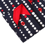 Dot Dress Shirt // Navy + Red + White (M)