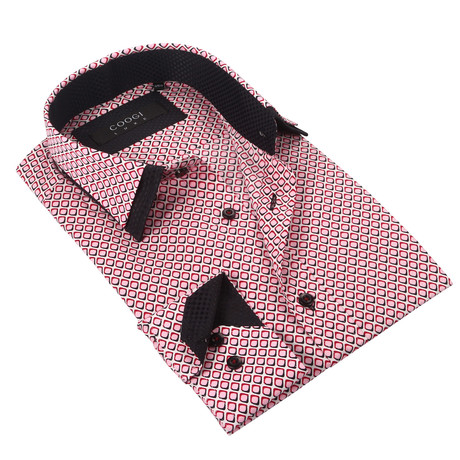 Razor Dress Shirt // Pink + Black (S)