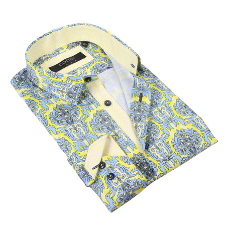 Craig Dress Shirt // Yellow + Light Blue (S)