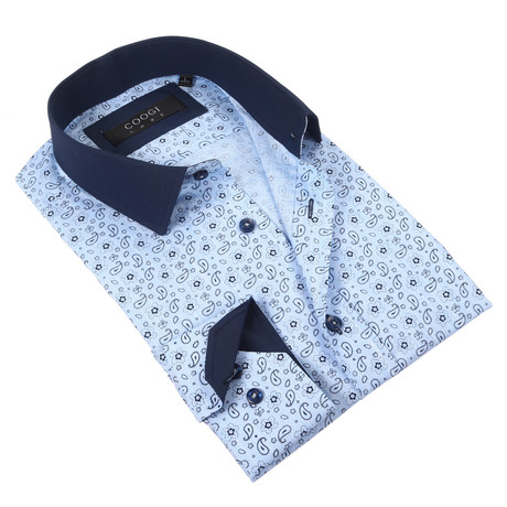 Classic Dress Shirt // Light Blue Paisley (S)