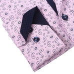 Classic Dress Shirt // Light Pink Paisley (L)