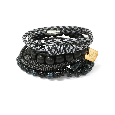 Variety Bracelet Set // Black + Charcoal