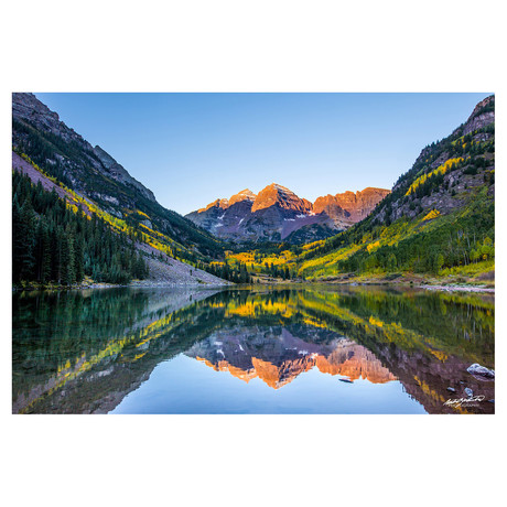 Morning at the Maroon Bells (20"W x 30"H 1.5"D)