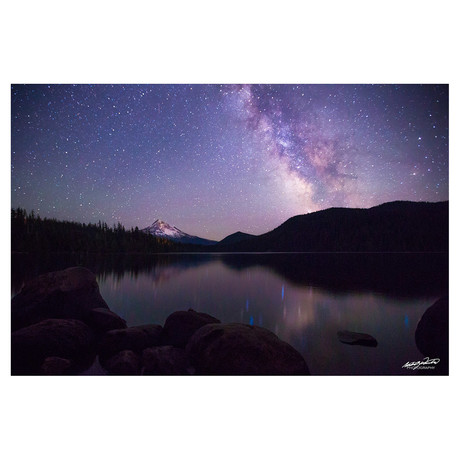 Milky Way Over Mount Hood (20"W x 30"H 1.5"D)