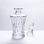 Bubbles Crystal Decanter + 6 Whiskey Glasses