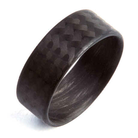 Carbon Fiber Twill Matte Ring // 8mm (Size 7)