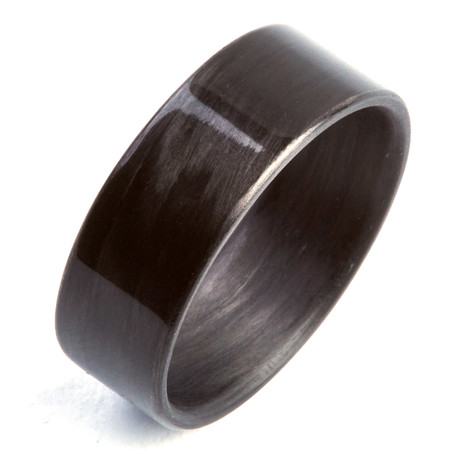 Carbon Fiber Unidirectional Gloss Ring // 8mm (Size 5)