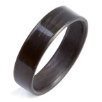 Carbon Fiber Unidirectional Gloss Ring // 6mm (Size 5)