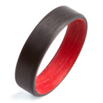 Carbon Fiber Unidirectional Ring // Red // 6mm (Size 5)