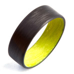 Carbon Unidirectional Ring // Yellow // 8mm (Size 5)