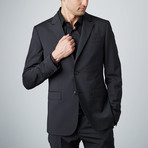 Moschino // Narrow Pinstripe 2-Button Wool Suit // Black (Euro: 48)