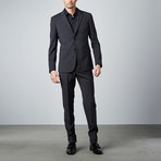 Moschino // Narrow Pinstripe 2-Button Wool Suit // Black (Euro: 50)