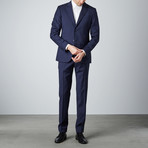 Solid 2-Button Wool Suit // Navy (Euro: 47)