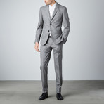 Textured Grid 2-Button Wool Suit // Grey (Euro: 46)