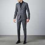 Pinstripe 2-Button Wool Suit // Grey (Euro: 48)