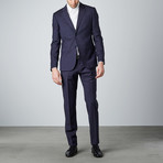 Moschino // Textured Pinstripe 2-Button Wool Suit // Navy (Euro: 48)