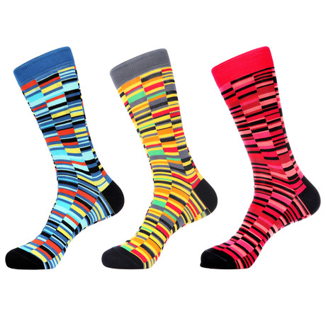 Square Striped Sock Pack // Set of 3