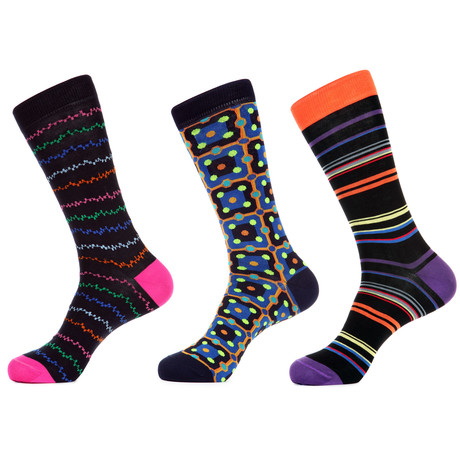 Square Spotted Sock Pack // Set of 3