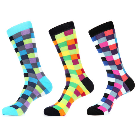 Checkered Sock Pack // Set of 3