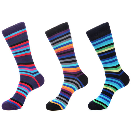 Bold Striped Sock Pack // Set of 3