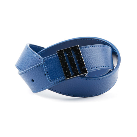 Breza Leather Belt // Navy (Size 28)