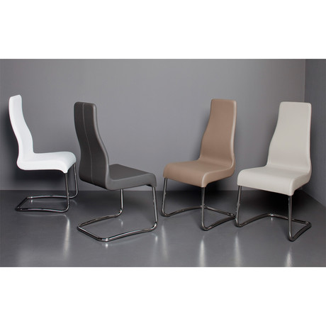 FLORENCE // Dining Chair (White Leather)