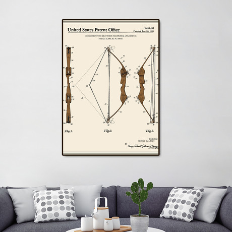 Archery Bow Patent (16"W x 20"H x 2"D)