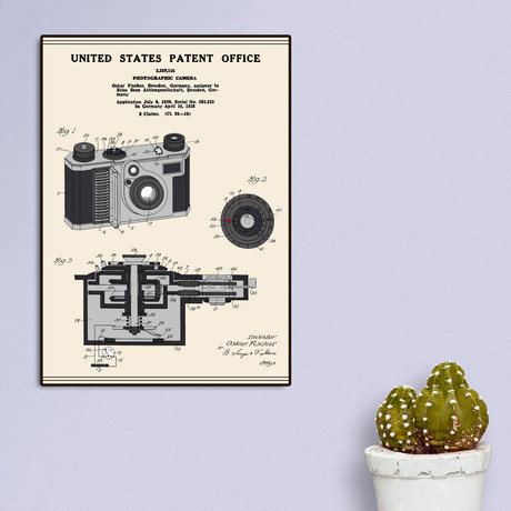 Camera Patent 1938 (16"W x 20"H x 2"D)
