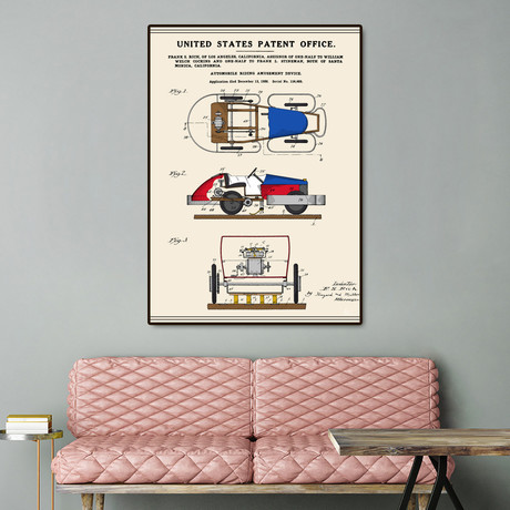 Automobile Amusement Ride (16"W x 20"H x 2"D)