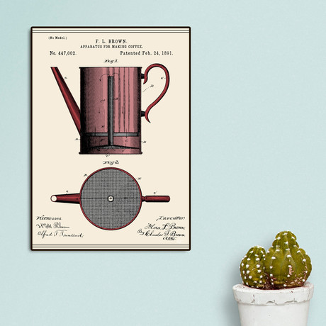 Coffee Press Patent (16"W x 20"H x 2"D)