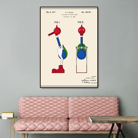 Drinking Bird Patent (16"W x 20"H x 2"D)