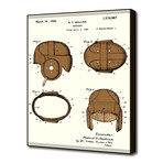 Football Helmet Patent (16"W x 20"H x 2"D)