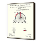 High Wheel Bicycle Patent (16"W x 20"H x 2"D)