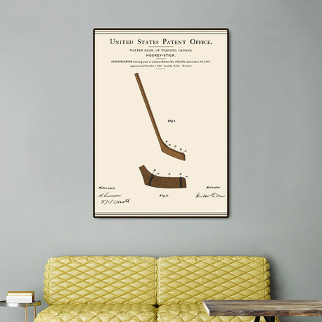 Hockey Stick Patent (16"W x 20"H x 2"D)