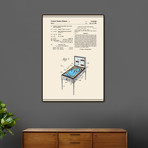 Pinball Machine Patent (16"W x 20"H x 2"D)