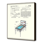 Pinball Machine Patent (16"W x 20"H x 2"D)