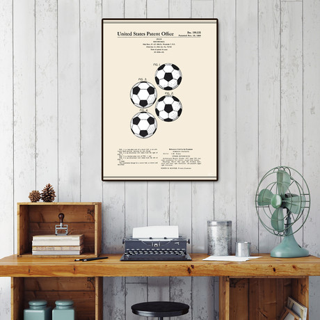 Soccer Ball Patent (16"W x 20"H x 2"D)