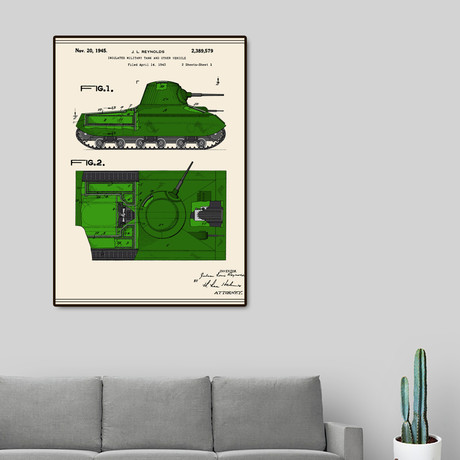 Tank Patent (16"W x 20"H x 2"D)
