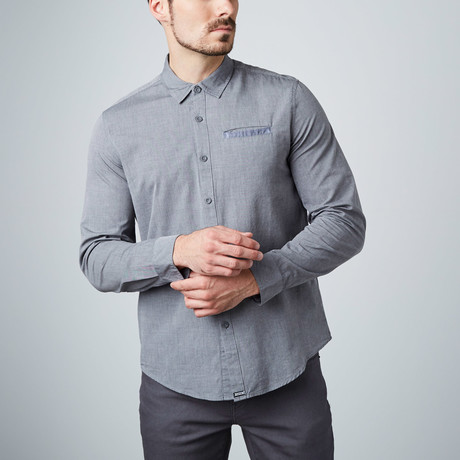 Burnside Button-Up Woven Shirt // Black (S)