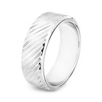 Diagonal Grooved Ring (Size 8)