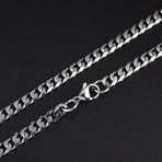 Beveled Cuban Link Chain Necklace